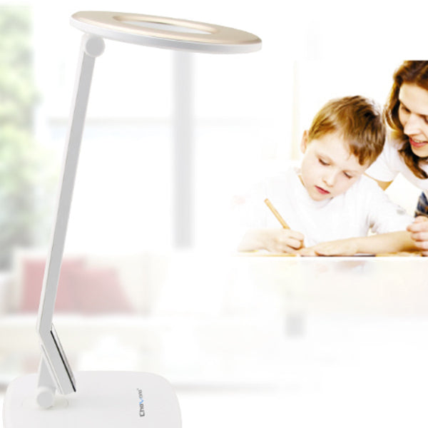 Modern Minimalist Round Rectangle Base ABS LED Study Table Lamp For Bedroom