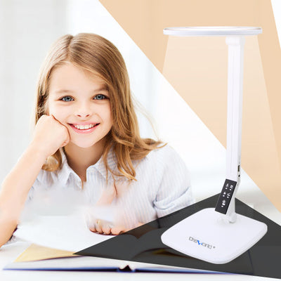 Modern Minimalist Round Rectangle Base ABS LED Study Table Lamp For Bedroom