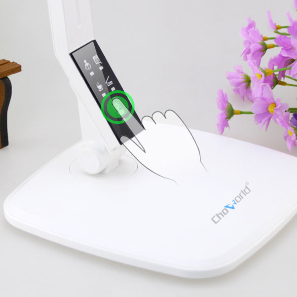 Modern Minimalist Round Rectangle Base ABS LED Study Table Lamp For Bedroom
