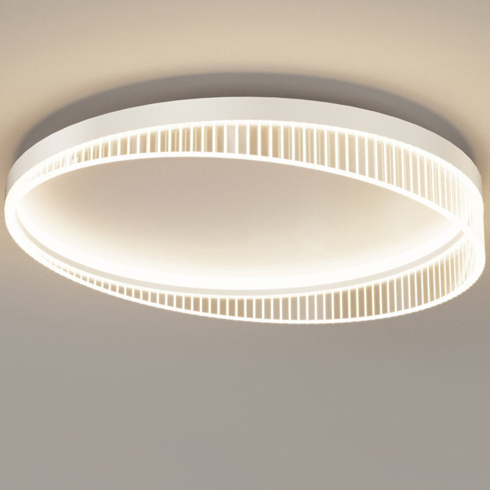 Plafonnier LED moderne minimaliste rond cadre en fer abat-jour en acrylique pour chambre 