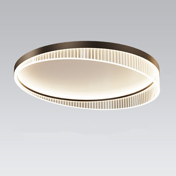Plafonnier LED moderne minimaliste rond cadre en fer abat-jour en acrylique pour chambre 