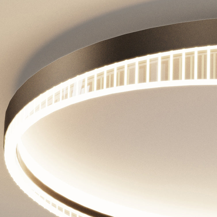 Plafonnier LED moderne minimaliste rond cadre en fer abat-jour en acrylique pour chambre 