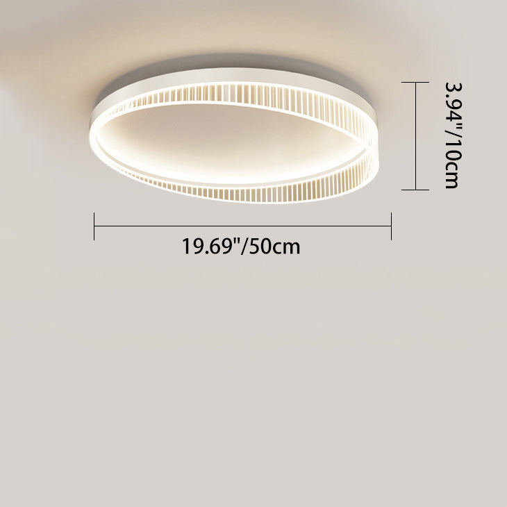 Plafonnier LED moderne minimaliste rond cadre en fer abat-jour en acrylique pour chambre 