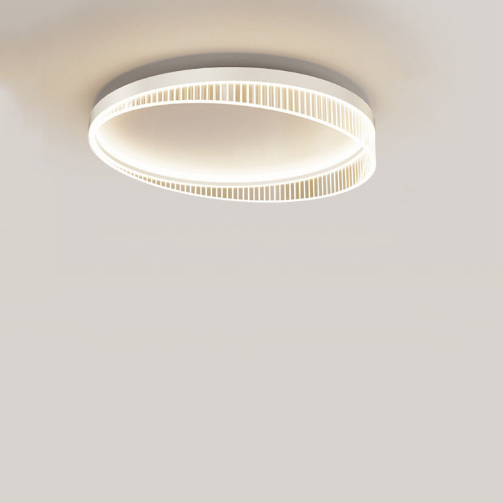Plafonnier LED moderne minimaliste rond cadre en fer abat-jour en acrylique pour chambre 