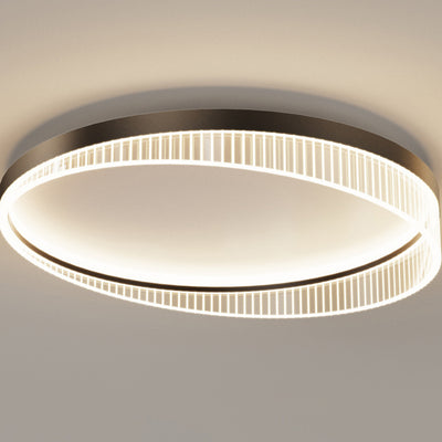 Plafonnier LED moderne minimaliste rond cadre en fer abat-jour en acrylique pour chambre 