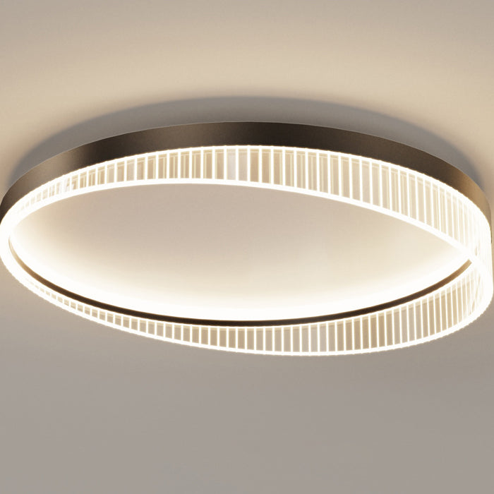 Plafonnier LED moderne minimaliste rond cadre en fer abat-jour en acrylique pour chambre 
