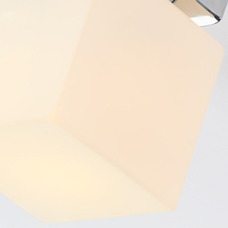 Moderner minimalistischer quadratischer Metallfuß Glas Schirm 1-Licht Deckenleuchte für das Wohnzimmer 