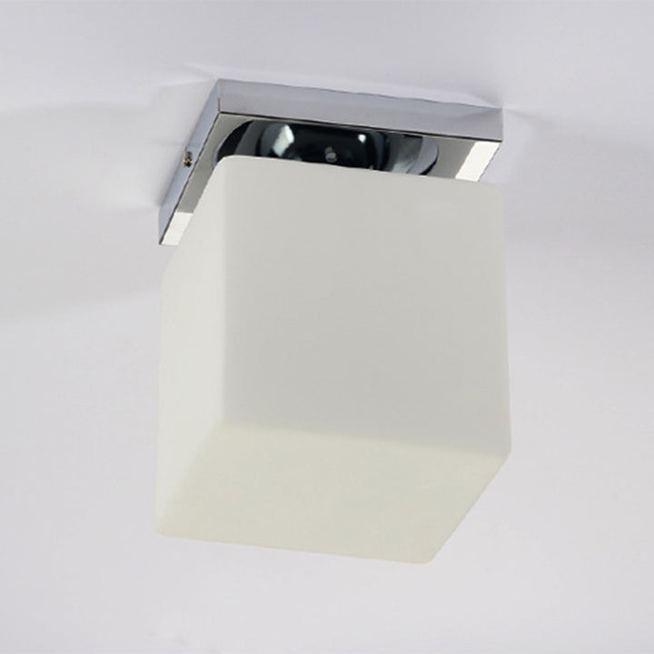 Moderner minimalistischer quadratischer Metallfuß Glas Schirm 1-Licht Deckenleuchte für das Wohnzimmer 