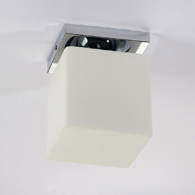 Moderner minimalistischer quadratischer Metallfuß Glas Schirm 1-Licht Deckenleuchte für das Wohnzimmer 