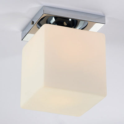 Moderner minimalistischer quadratischer Metallfuß Glas Schirm 1-Licht Deckenleuchte für das Wohnzimmer 