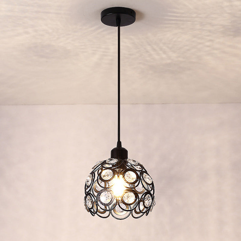 Contemporary Nordic Dome Circle Combination Iron Aluminum Frame 1-Light Pendant Light For Living Room