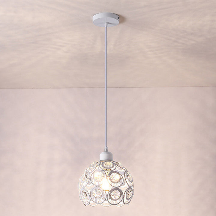 Contemporary Nordic Dome Circle Combination Iron Aluminum Frame 1-Light Pendant Light For Living Room