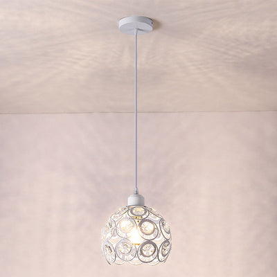 Contemporary Nordic Dome Circle Combination Iron Aluminum Frame 1-Light Pendant Light For Living Room