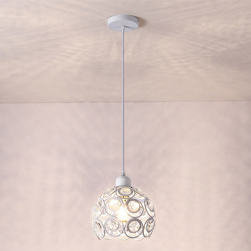 Contemporary Nordic Dome Circle Combination Iron Aluminum Frame 1-Light Pendant Light For Living Room