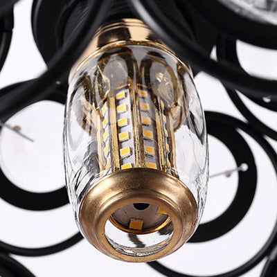 Contemporary Nordic Dome Circle Combination Iron Aluminum Frame 1-Light Pendant Light For Living Room