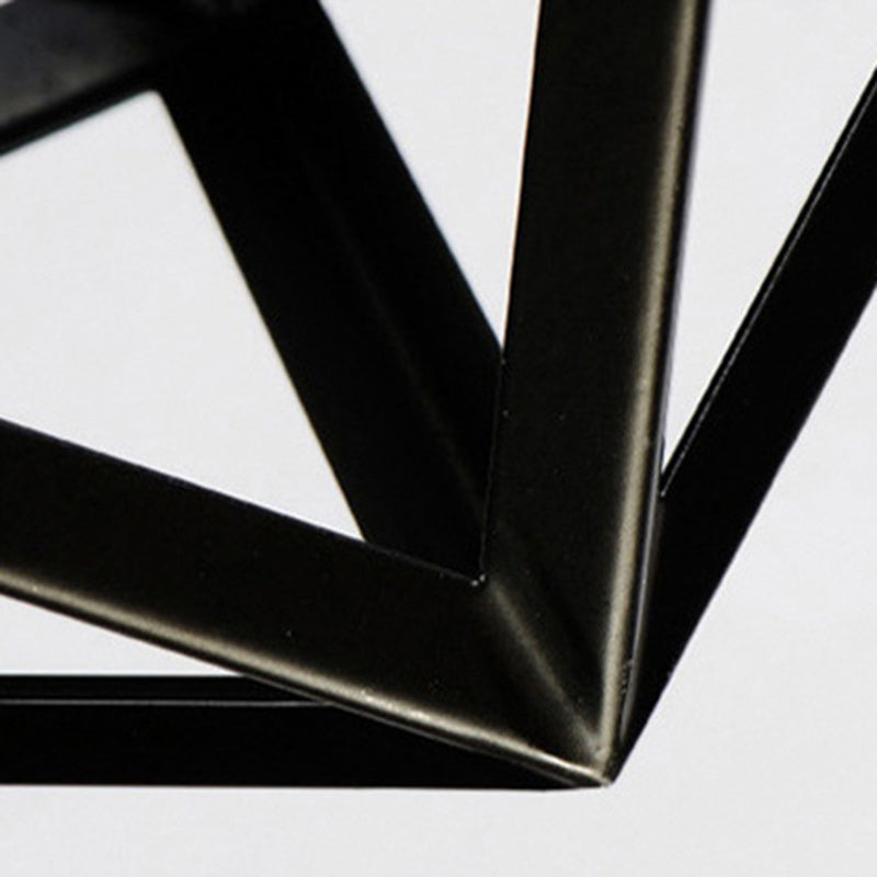 Suspension contemporaine géométrique polygonale en fer à 1 lumière pour salon 