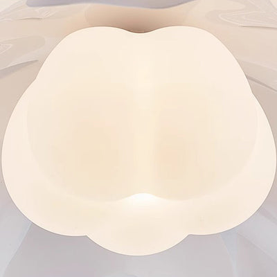 Contemporary Creative Flower Pumpkin Shape Hardware Frame Acrylic Shade 1-Light Flush Mount Ceiling Light For Living Room