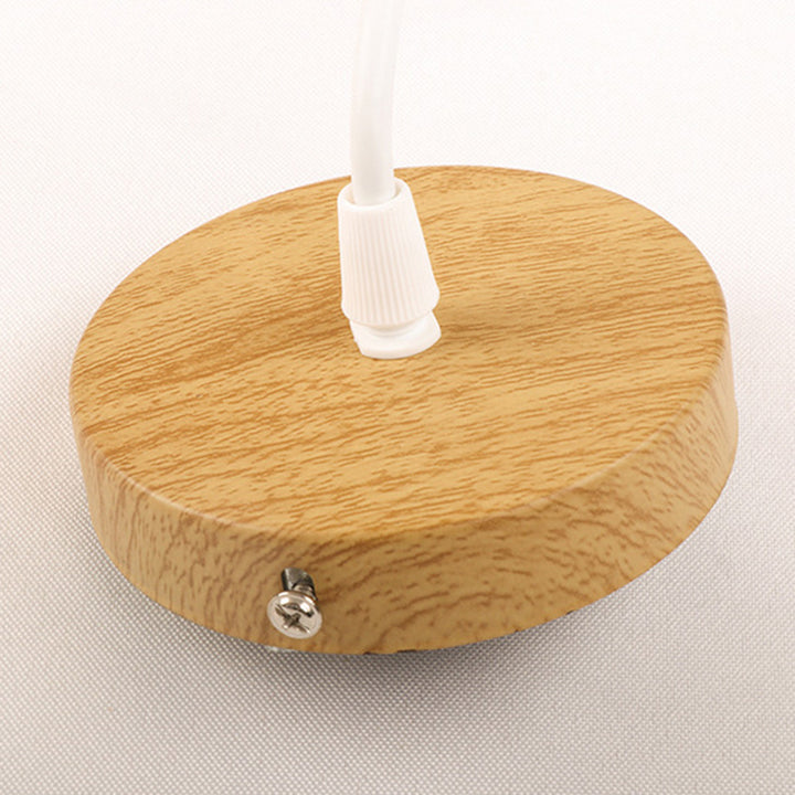 Traditional Japanese Rectangular Hand-Woven Nan Bamboo 1-Light Pendant Light For Living Room
