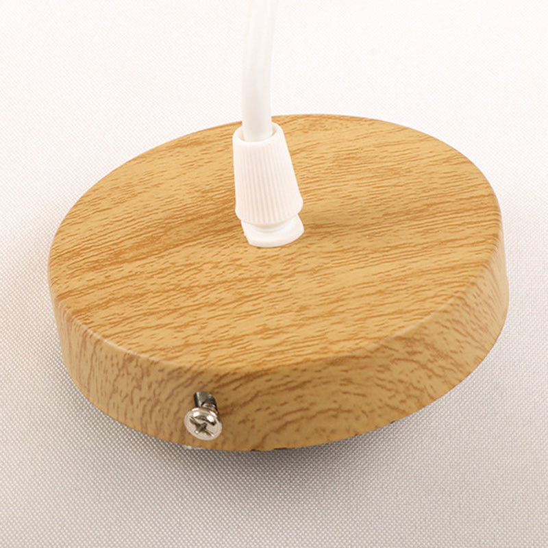 Traditional Japanese Rectangular Hand-Woven Nan Bamboo 1-Light Pendant Light For Living Room