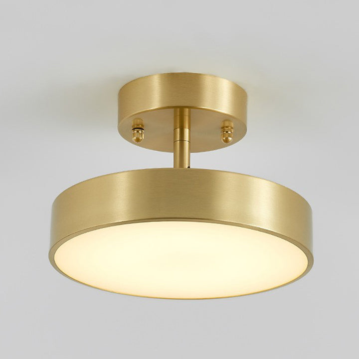 Moderne Luxus einstellbarer Winkel runde Kupfer Acryl LED Deckenleuchte für das Wohnzimmer 