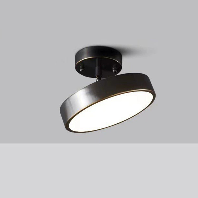 Moderne Luxus einstellbarer Winkel runde Kupfer Acryl LED Deckenleuchte für das Wohnzimmer 