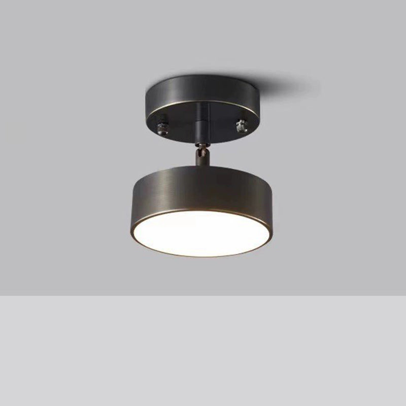 Moderne Luxus einstellbarer Winkel runde Kupfer Acryl LED Deckenleuchte für das Wohnzimmer 