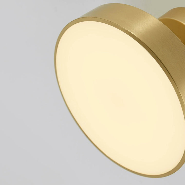Moderne Luxus einstellbarer Winkel runde Kupfer Acryl LED Deckenleuchte für das Wohnzimmer 