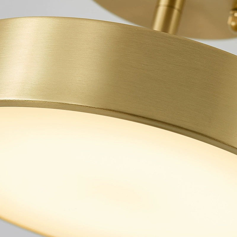 Moderne Luxus einstellbarer Winkel runde Kupfer Acryl LED Deckenleuchte für das Wohnzimmer 