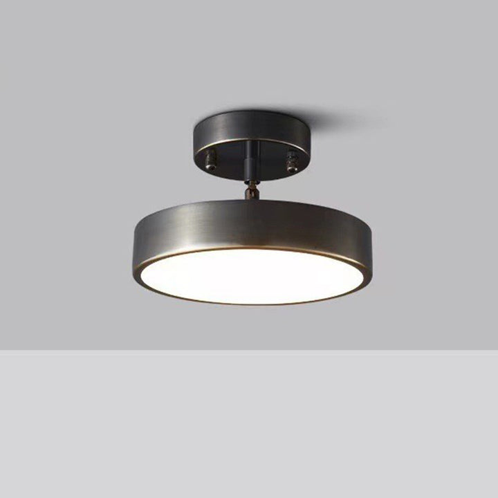 Moderne Luxus einstellbarer Winkel runde Kupfer Acryl LED Deckenleuchte für das Wohnzimmer 