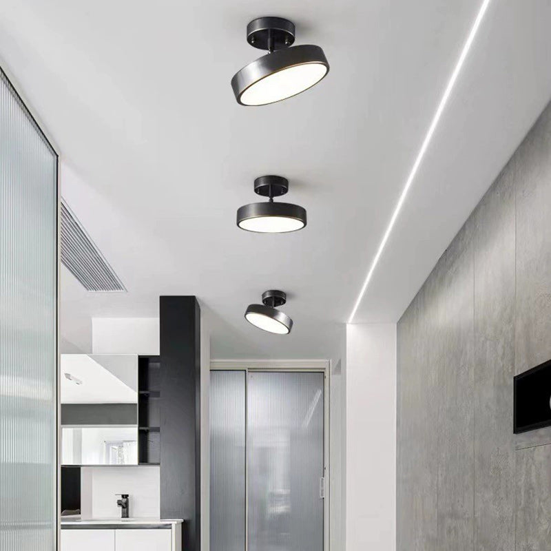 Moderne Luxus einstellbarer Winkel runde Kupfer Acryl LED Deckenleuchte für das Wohnzimmer 