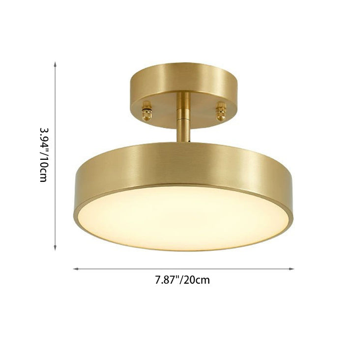 Moderne Luxus einstellbarer Winkel runde Kupfer Acryl LED Deckenleuchte für das Wohnzimmer 