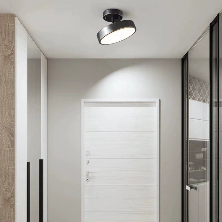 Moderne Luxus einstellbarer Winkel runde Kupfer Acryl LED Deckenleuchte für das Wohnzimmer 