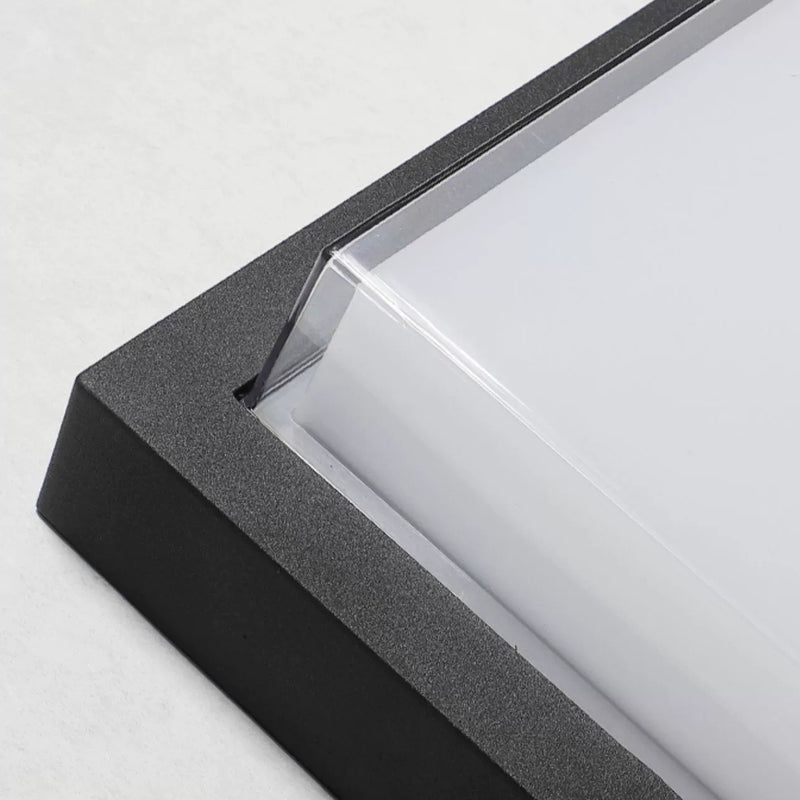 Modern Minimalist Outdoor Waterproof Square Aluminum Frame PC Shade LED Flush Mount Ceiling Light For Outdoor Patio