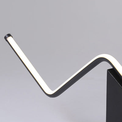 Modern Minimalist Straight Line Aluminum Iron Silicone LED Flush Mount Ceiling Light For Living Room