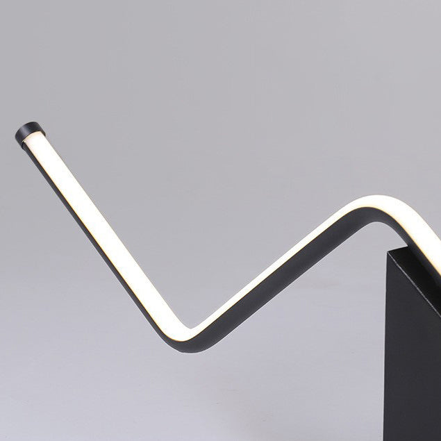 Modern Minimalist Straight Line Aluminum Iron Silicone LED Flush Mount Ceiling Light For Living Room