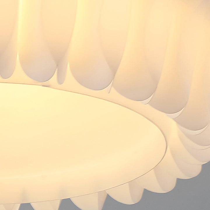 مصباح سقف LED بتصميم دائري عصري من الشمال بإطار حديدي وظل PVC لغرفة النوم 