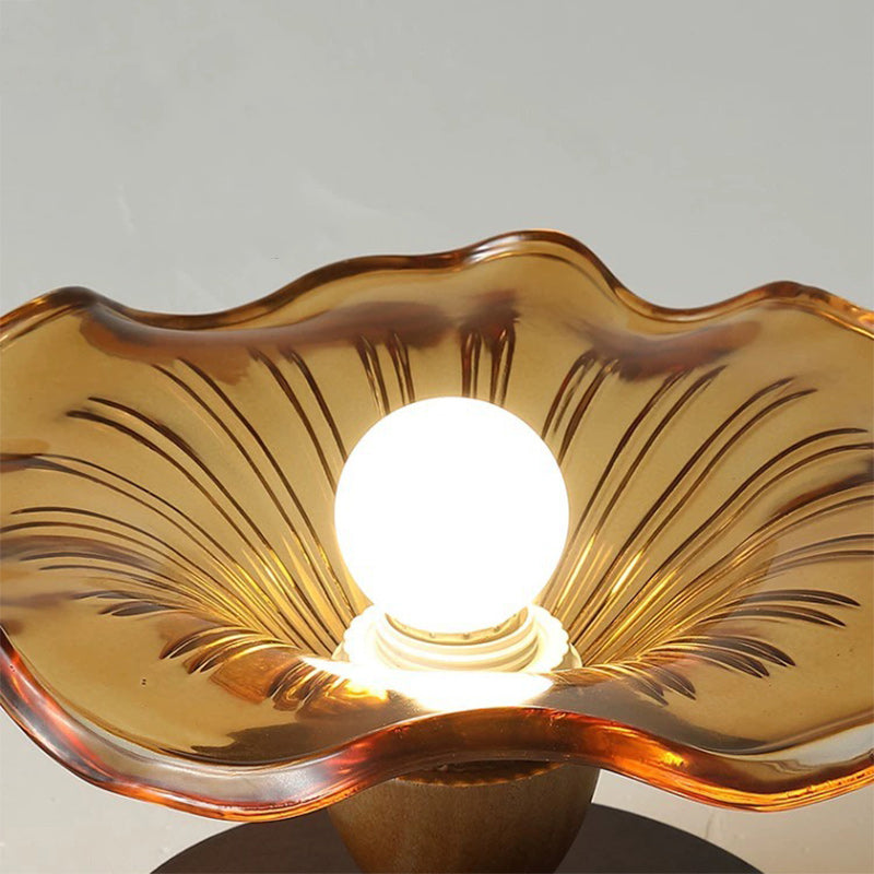 Moderne Mid-Century runde quadratische Spitzen-Gummi-Holz-Eisen-Glas 1-Licht-Halbeinbau-Deckenleuchte für das Wohnzimmer 