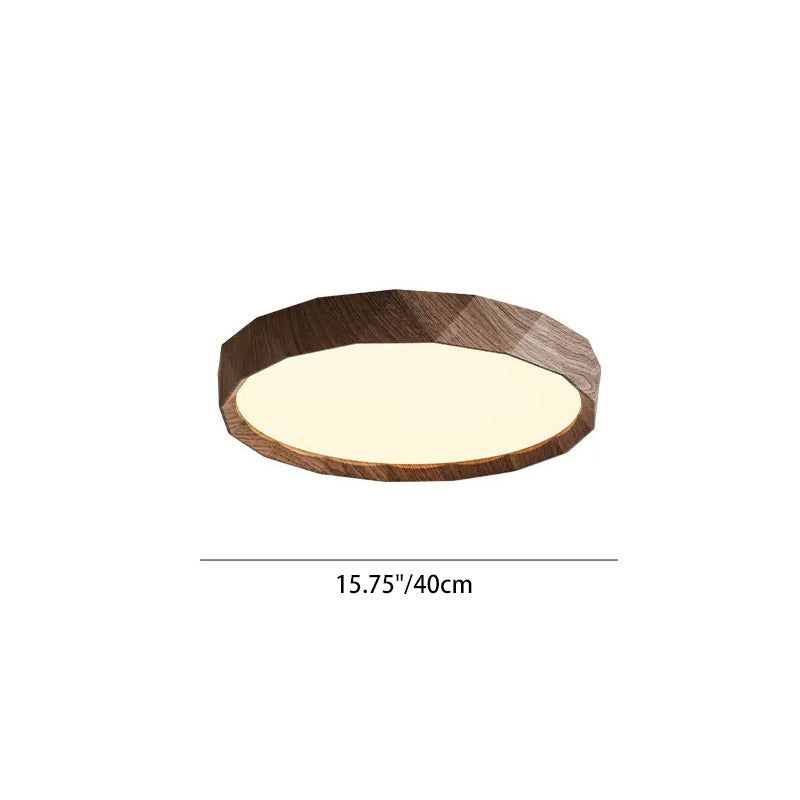 Plafonnier LED rond contemporain rétro avec bordure en diamant en fer et acrylique pour chambre 