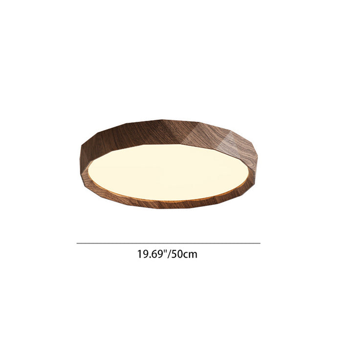 Plafonnier LED rond contemporain rétro avec bordure en diamant en fer et acrylique pour chambre 