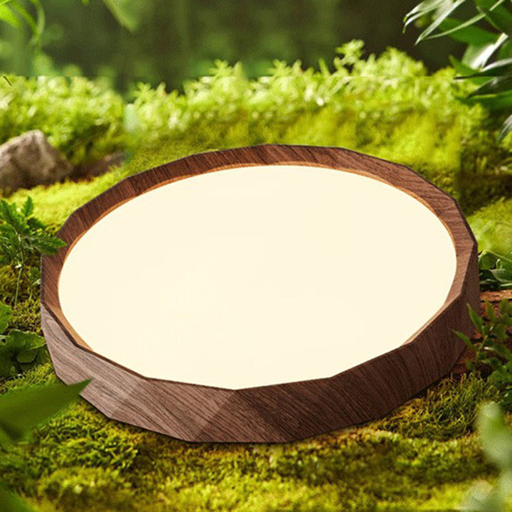 Plafonnier LED rond contemporain rétro avec bordure en diamant en fer et acrylique pour chambre 