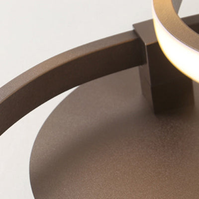Modern Minimalist Line Love Iron Acrylic LED Semi-Flush Mount Ceiling Light For Living Room