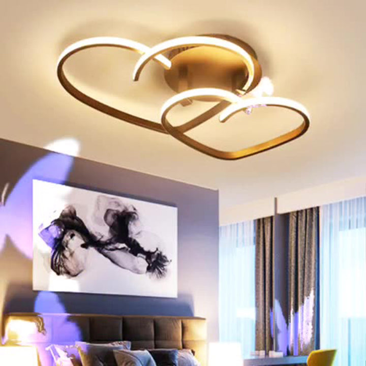 Moderne Minimalistische Linie Liebe Eisen Acryl LED Deckenleuchte für Wohnzimmer 