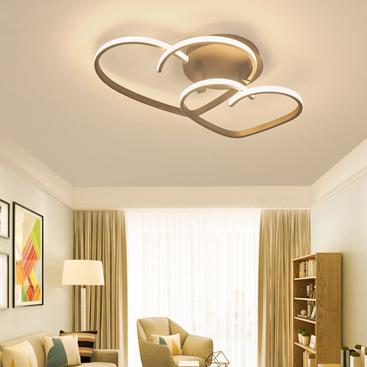 Moderne Minimalistische Linie Liebe Eisen Acryl LED Deckenleuchte für Wohnzimmer 