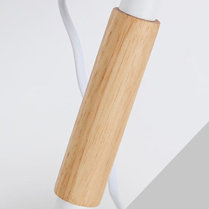 Lampe de bureau moderne minimaliste en bois cylindrique à 1 lumière pour chambre 