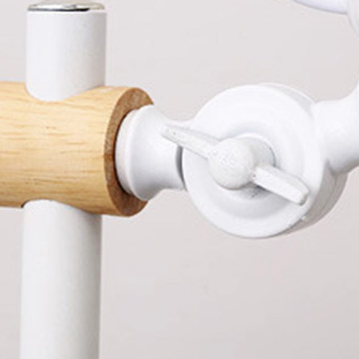 Lampe de bureau moderne minimaliste en bois cylindrique à 1 lumière pour chambre 