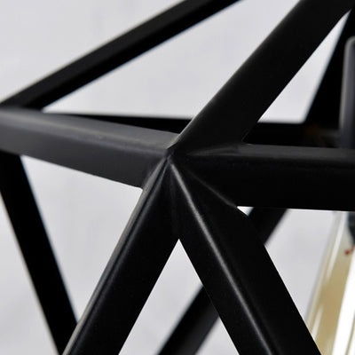 Contemporary Industrial Polygonal Diamond Iron Frame 1-Light Pendant Light For Living Room