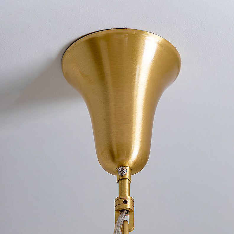 Moderne Mid-Century Quadrilateral Oval Floral Glasschirm Eisenrahmen 1-Licht Pendelleuchte für das Wohnzimmer 