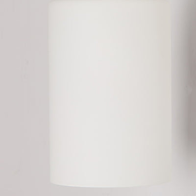 Contemporary Creative Cylinder Flower Iron Glass Shade 1-Light Wall Sconce Lamp For Living Room