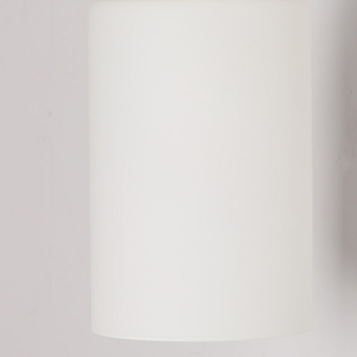 Contemporary Creative Cylinder Flower Iron Glass Shade 1-Light Wall Sconce Lamp For Living Room