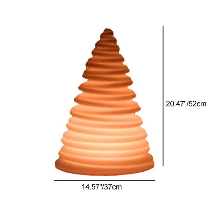 Lumière LED extérieure en plastique rechargeable en forme de sapin de Noël Art Déco moderne pour jardin 